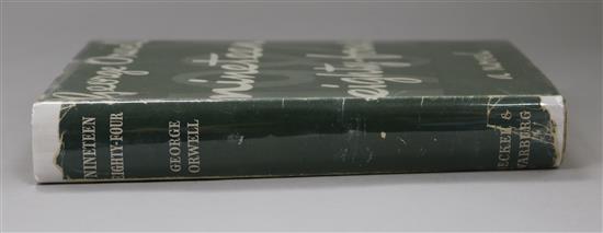 Orwell, George - Nineteen Eighty Four, 1st edition, 8vo, original green cloth, faded, in dj, London 1949